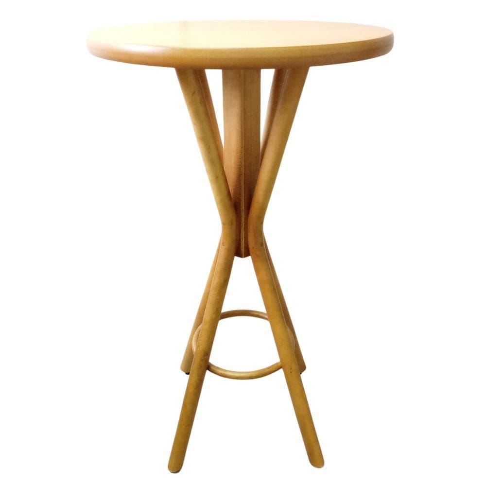 Mesa Bistrô Eva Diam 60 Cm Nogal