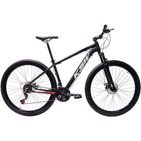 Bicicleta Aro 29 Ksw Xlt 24v Freio A Disco Suspensão Mountain Bike Alumínio Preto-vermelho-branco 15