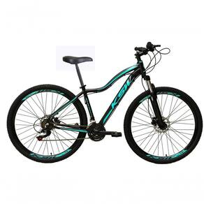 Bicicleta Aro 29 Ksw Mwza Feminina 24v Freio A Disco Suspensão Mountain Bike Alumínio Preto-azul 17