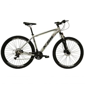 Bicicleta Aro 29 Ksw Xlt 24v Freio A Disco Suspensão Mountain Bike Alumínio Prata 21