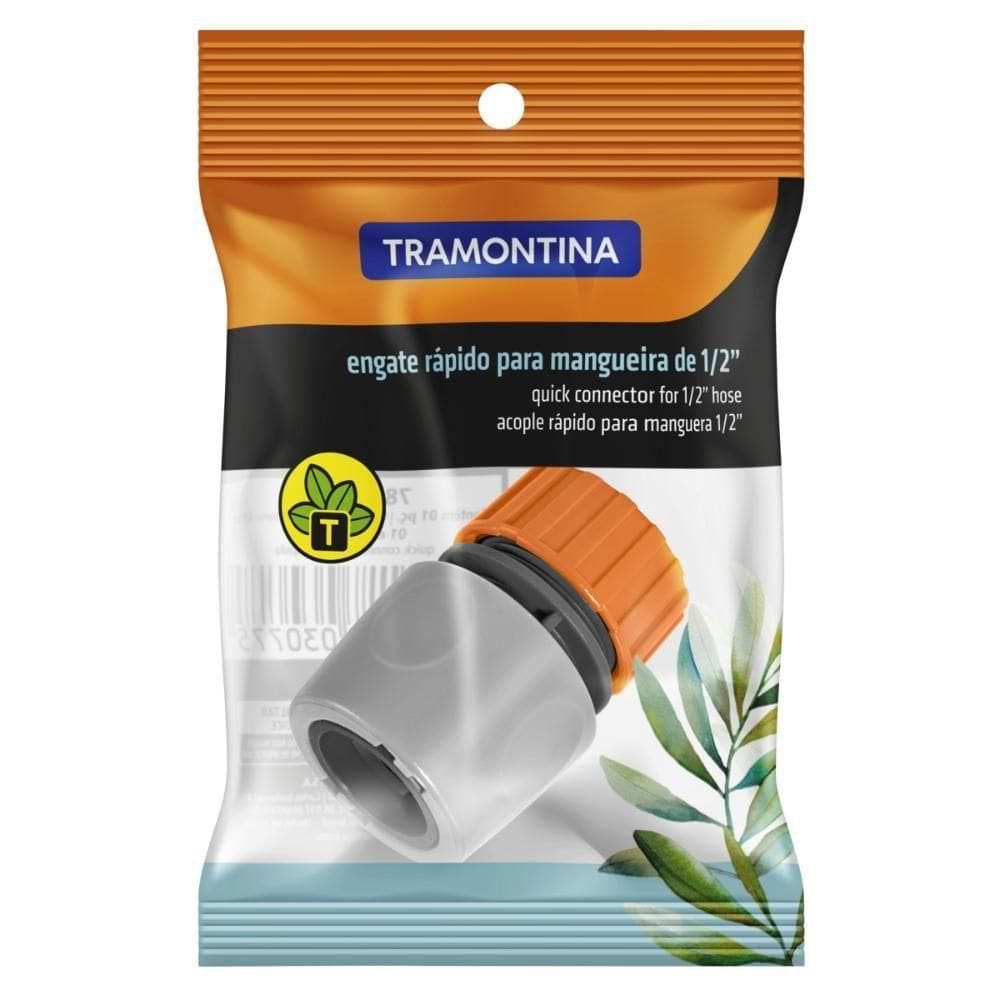 Kit 8 Engate Rapido Tramontina Plastico Mangueiras 1/2