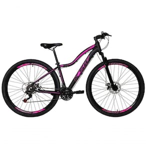 Bicicleta Feminina Aro 29 Ksw Mwza Alumínio 24v Câmbios Shimano Garfo Suspensão Preto-rosa 17