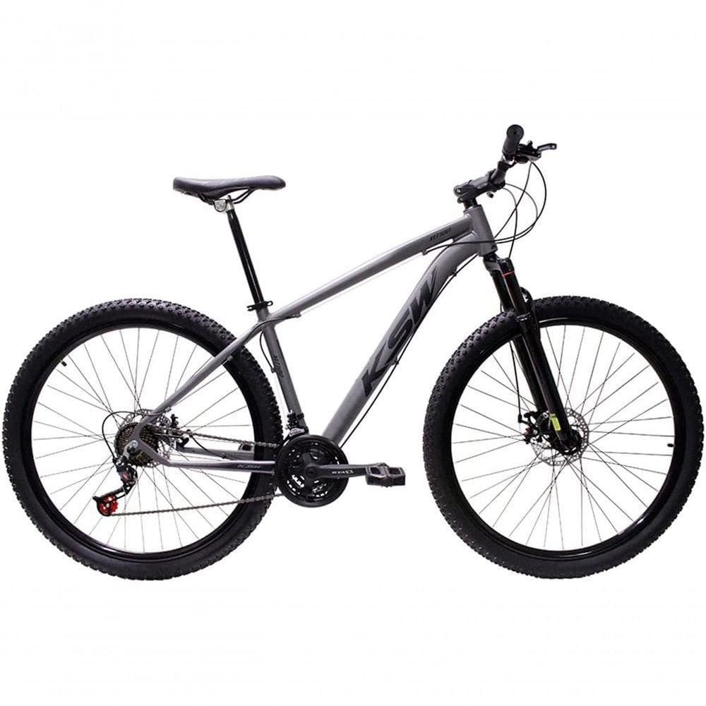 Bicicleta Aro 29 Ksw Xlt 24v Freio A Disco Suspensão Mountain Bike Alumínio Grafite 17