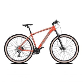 Bicicleta Aro 29 Ksw Xlt 27v Freio Hidráulico K7 Garfo Trava Pneu Faixa - Laranja Tam.21