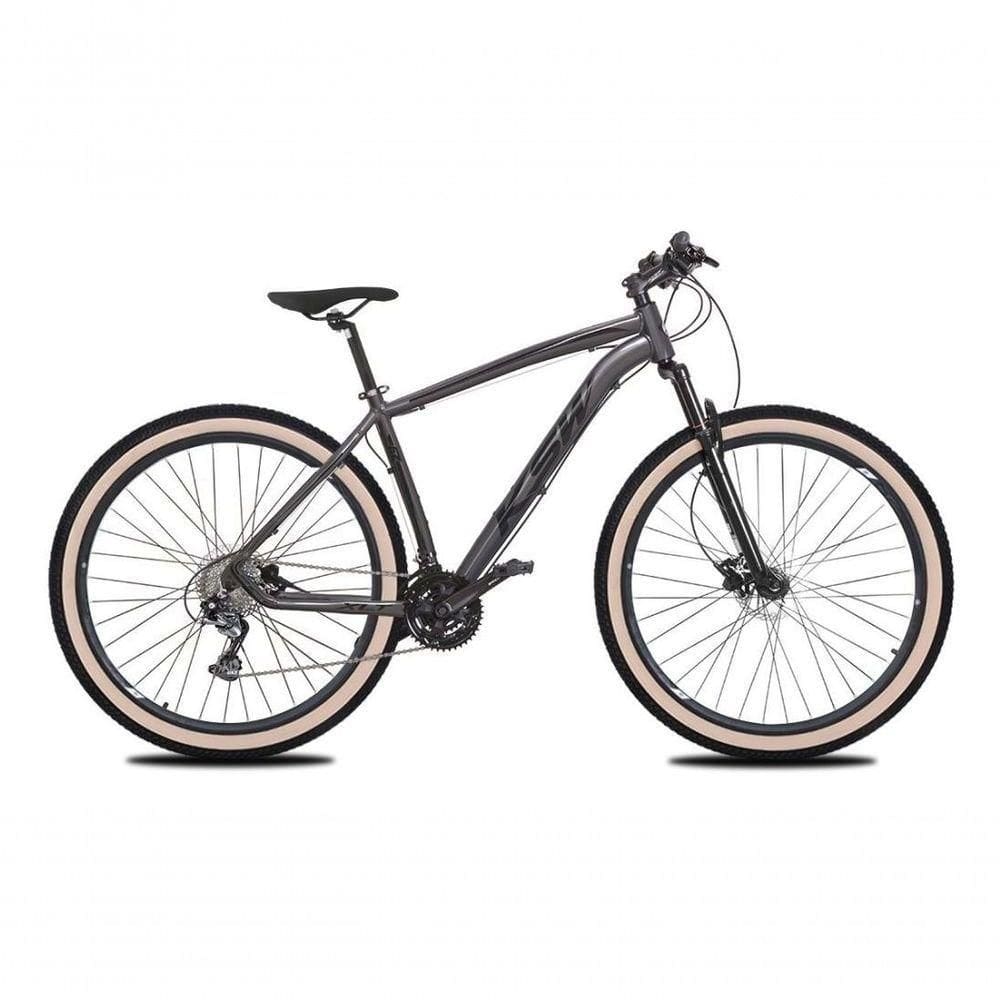 Bicicleta Aro 29 Ksw Xlt 27v Freio Hidráulico K7 Garfo Trava Pneu Faixa - Grafite Tam.15