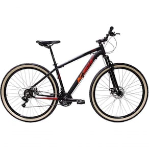 Bicicleta Aro 29 Ksw Xlt 24v Freio A Disco Suspensão Mountain Bike - Preto-vermelho-laranja Tam.21