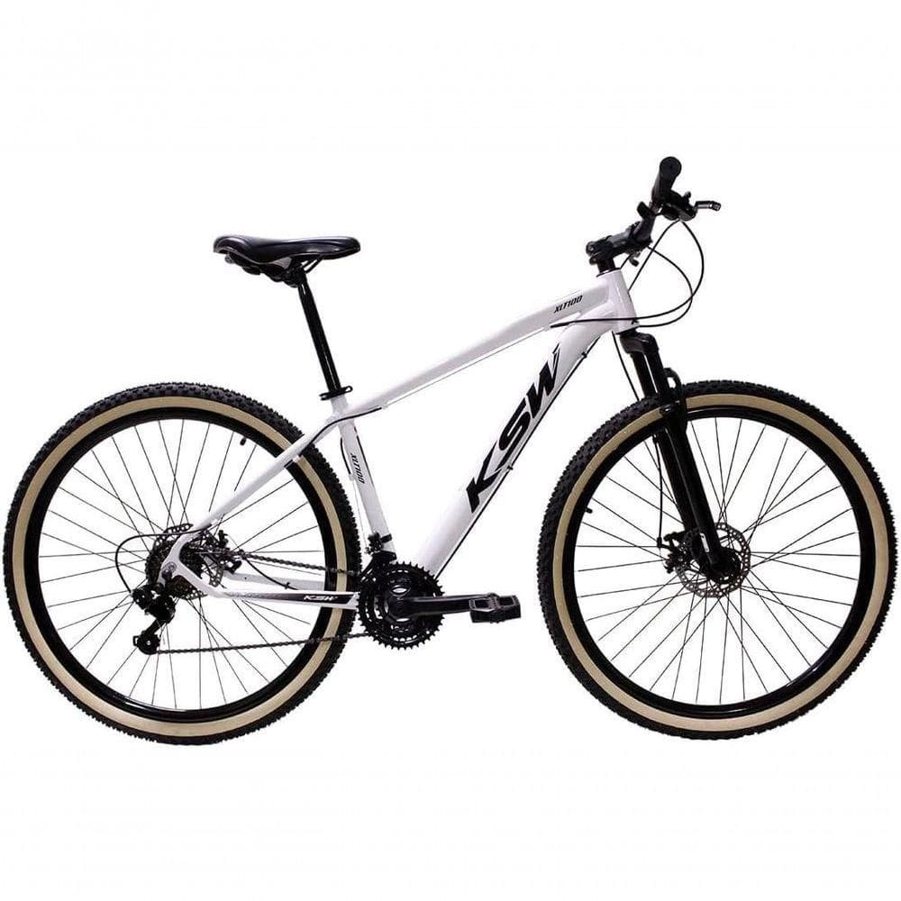 Bicicleta Aro 29 Ksw Xlt 24v Freio A Disco Suspensão Mountain Bike Alumínio - Branco Tam.19