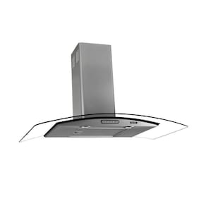 Coifa Vidro Curvo Parede Inox 75 cm - 5 Bocas Terim 220V