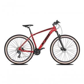 Bicicleta Aro 29 Ksw Xlt 24v K7 Câmbios Shimano Freio Hidráulico Garfo Trava Pneu Faixa - Vermelho Tam.21