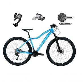 Bicicleta Feminina Aro 29 Absolute Hera 27v Câmbios Shimano Altus Freios Hidráulicos - Azul Tam.17
