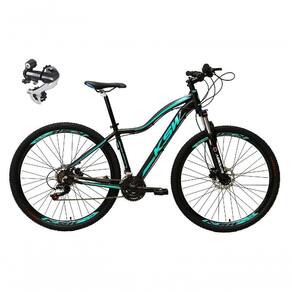 Bicicleta Aro 29 Ksw Mwza 24v Câmbio Shimano Acera K7 Garfo Trava Freio A Disco - Preto/azul Tam.15