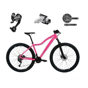 Bicicleta Feminina Aro 29 Absolute Hera 27v Câmbios Shimano Altus Freios Hidráulicos - Rosa Tam.17