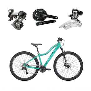 Bicicleta Aro 29 Absolute Hera Feminina Shimano Altus 24v K7 Freios Hidráulicos Garfo Trava - Verde Tam.15