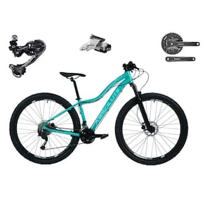 Bicicleta Aro 29 Absolute Hera Feminina Shimano Deore E Altus 27v Hidráulicos Garfo Trava - Verde Tam.17