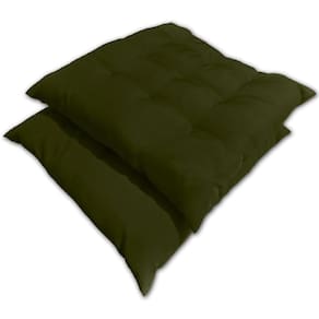 Kit 02 Almofadas Assento Futon Flat Para Cadeira 40x40 Verde Musgo