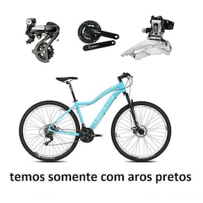 Bicicleta Aro 29 Absolute Hera Feminina Shimano Altus 24v K7 Freios Hidráulicos Garfo Trava - Azul Tam.17