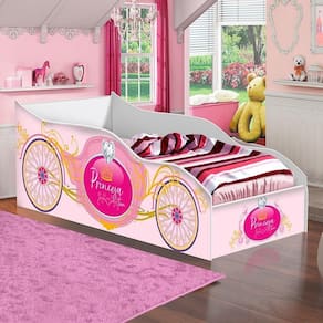 Cama Infantil Génova Rosa Com Colchão