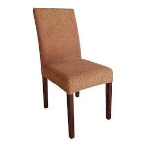 Kit 4 Capas De Cadeira Linha Gold Egípcia - Marrom / Caramelo