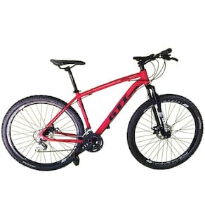 Bicicleta Aro 29 Gti Roma Alumínio 27v Freio Disco Mecânico Garfo Suspensão - Vermelho Tam.19