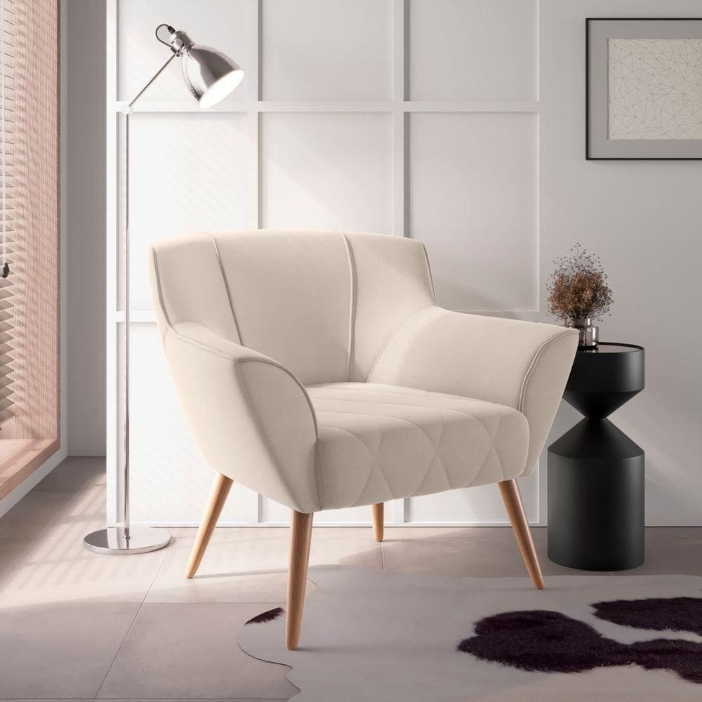 Poltrona Decorativa Mendes Inca Areia