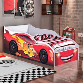 Cama Infantil Génova Vermelho Com Colchão