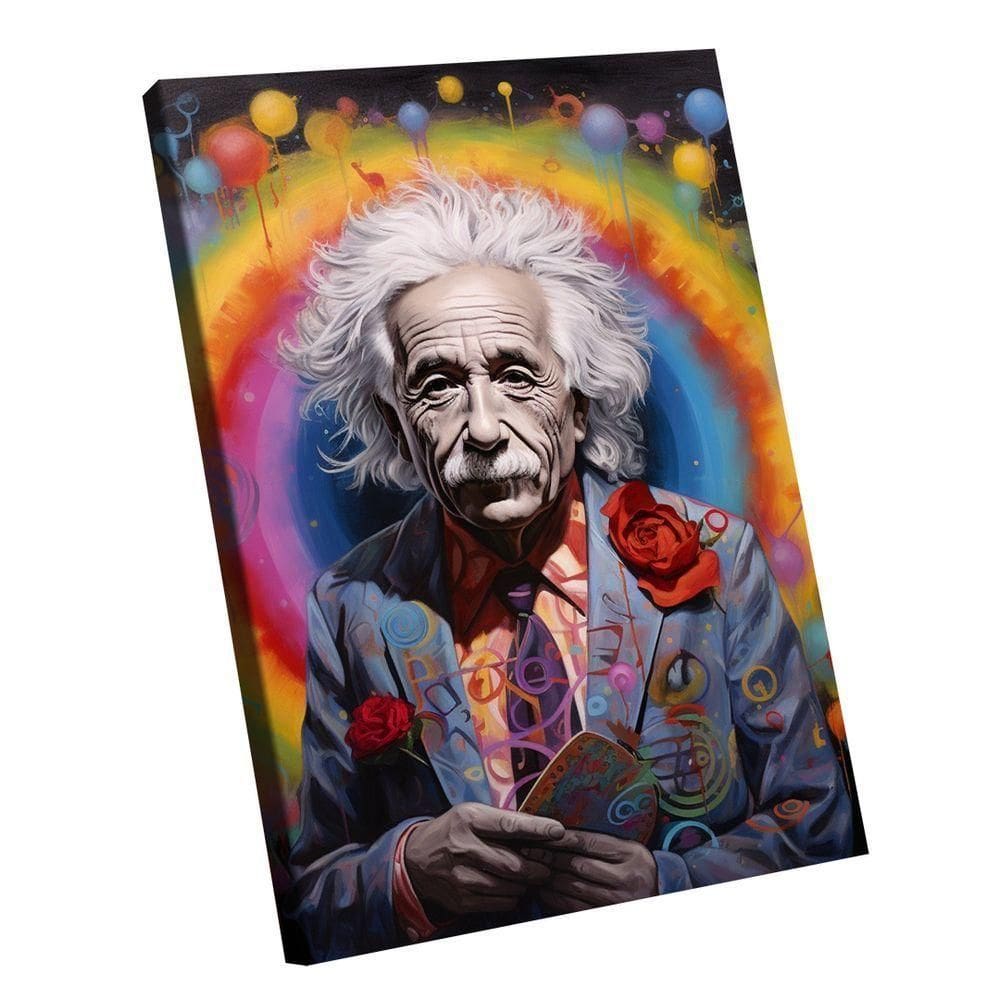 Quadro Albert Einstein Colorido -- Br Artes
