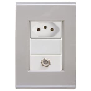 Cj Tomadas 10a E Tv Sat Coaxial Liz Fendi Tramontina Completo Pronto Tramontina