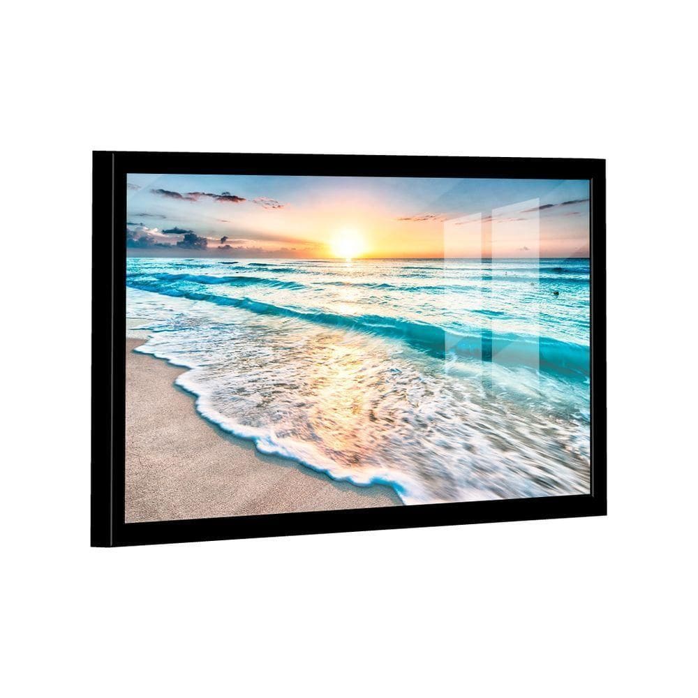 Quadro Mar E Pôr Do Sol -- Br Artes