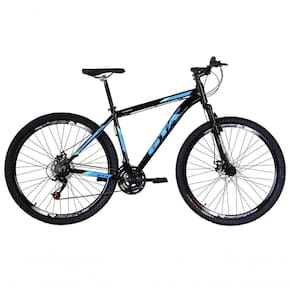 Bicicleta Aro 29 Gta Start 21v Freio A Disco Hidráulico Alumínio Garfo Suspensão - Preto-azul Tam.17
