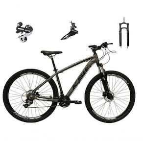 Bicicleta Aro 29 Ksw Xlt 24v Câmbio Shimano Acera K7 Garfo Trava Freio A Disco - Grafite Tam.17