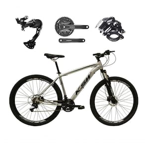 Bicicleta Aro 29 Ksw Xlt Alívio E Altus 27v Freio Hidráulico Garfo Trava - Prata Tam.21