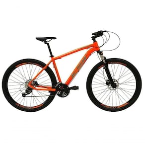 Bicicleta Aro 29 Ksw Xlt Alumínio 24v Câmbios Shimano Garfo Com Trava No Ombro - Laranja Tam.15