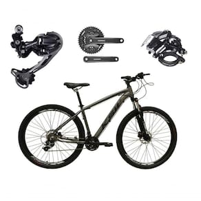 Bicicleta Aro 29 Ksw Xlt Shimano Deore E Altus 27v Freio Hidráulico Garfo Trava - Grafite Tam.21