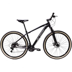 Bicicleta Aro 29 Ksw Xlt Alumínio 27v Freio Disco Mecânico Garfo Suspensão Pneu Faixa - Preto/prata Tam.21