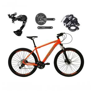 Bicicleta Aro 29 Ksw Xlt Alívio E Altus 27v Freio Hidráulico Garfo Trava - Laranja Tam.19