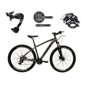 Bicicleta Aro 29 Ksw Xlt Alívio E Altus 27v Freio Hidráulico Garfo Trava - Grafite Tam.19
