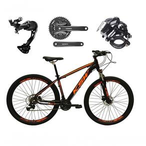Bicicleta Aro 29 Ksw Xlt Alívio E Altus 27v Freio Hidráulico Garfo Trava - Preto-laranja Tam.21