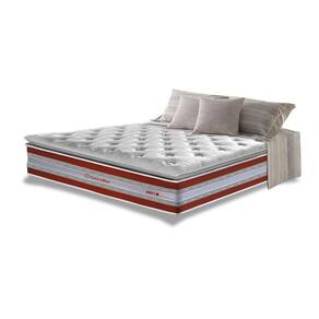 Colchão King De Molas Ensacadas D33 Com Pillow Top Cama Inbox Select 193x203x32 Vermelho