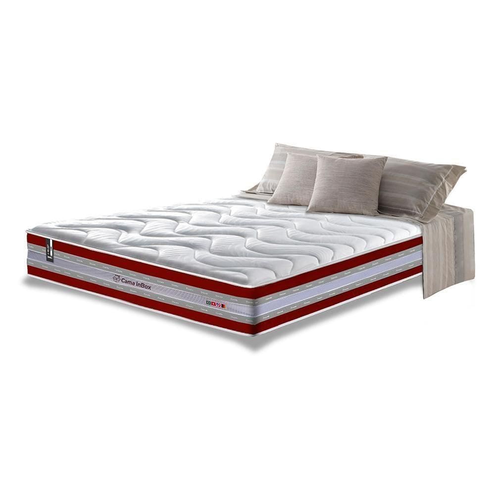 Colchão Casal De Molas Ensacadas D33 Cama Inbox Select Firme 138x188x32 Vermelho