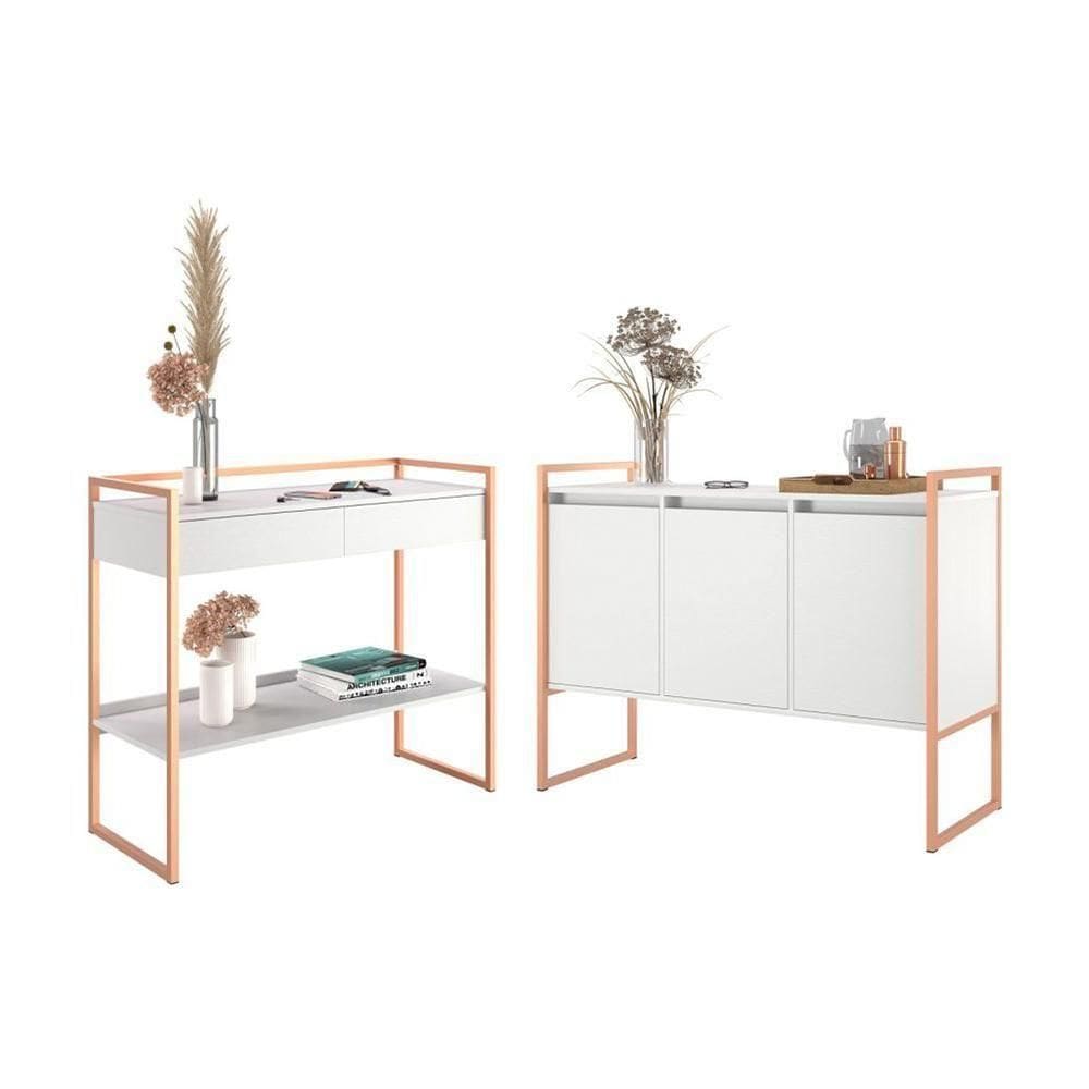 Conjunto Para Sala Buffet E Aparador Estilo Industrial
