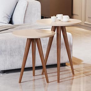 Conjunto Mesas De Apoio Trieste Perola