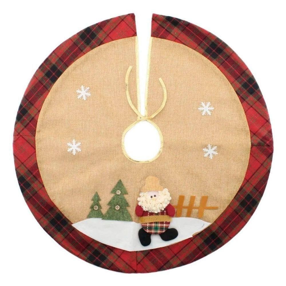 Saia Para árvore De Natal Temática Papai Noel 68cm