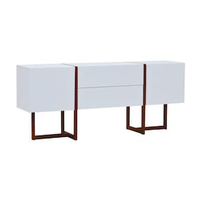 Buffet Ondas 2 Portas E 2 Gavetas - Amêndoa Branco