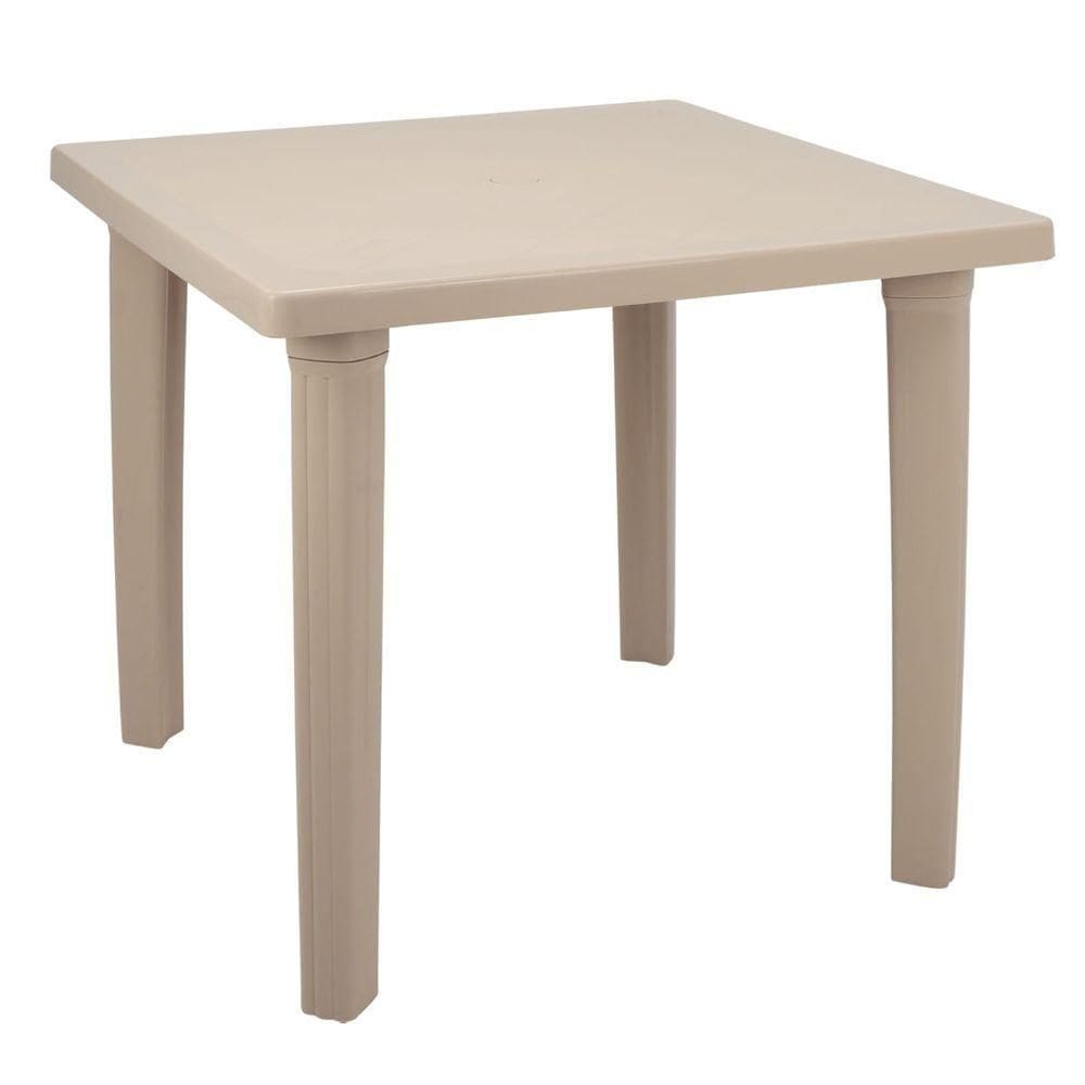 Mesa Tramontina Sancho Areia 80x80cm Em Polipropileno