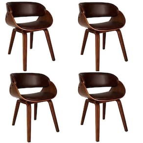 Conjunto com 4 Cadeiras Daniela Marrom