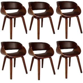 Conjunto com 6 Cadeiras Daniela Marrom