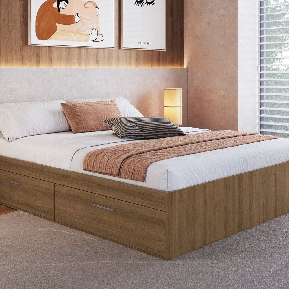 Cama Casal com 4 Portas 140 Tókio para Quarto Mel