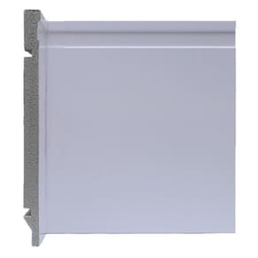 Kit com 5 Barras Rodapé de Poliestireno 20cm X 15mm Frisado 12m Branco