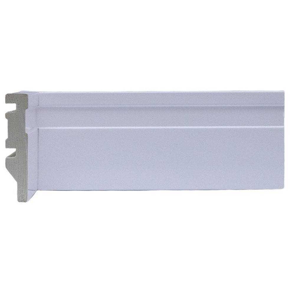 Kit com 15 Barras Rodapé de Poliestireno 7cm X 15mm Frisado 36m Branco