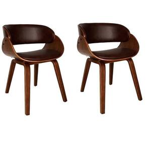Conjunto com 2 Cadeiras de Jantar Daniela Marrom